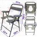 OkaeYa Powder Coated Foldable Front Cut Commode Chair with Fibre Hand and Back Rest (Weight Capacity 10pott0 Kg)